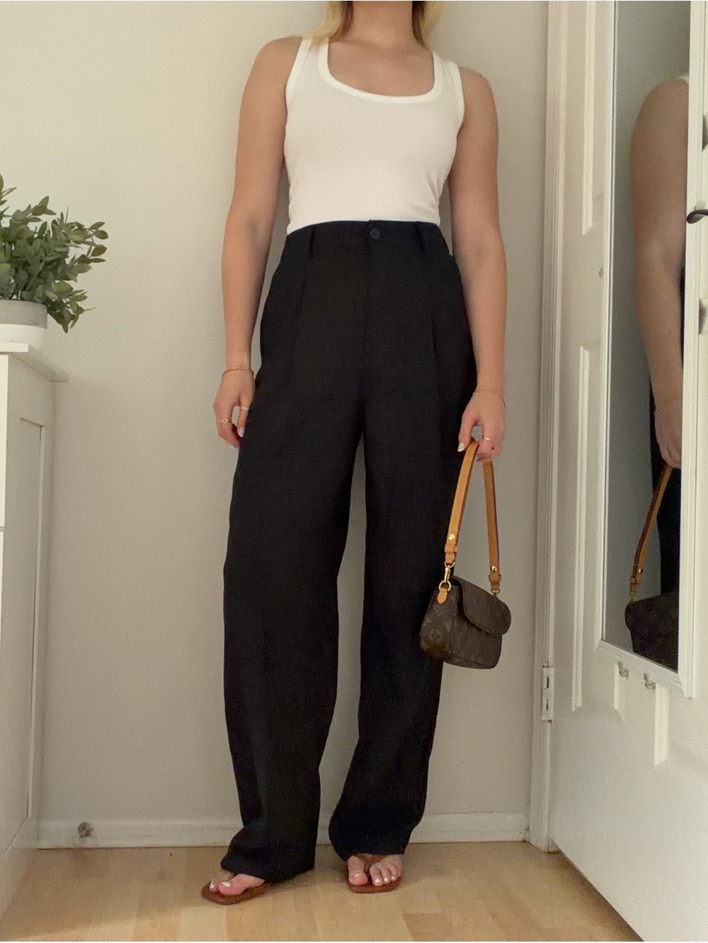 Urban Outfitters Black High Rise Trouser Pants